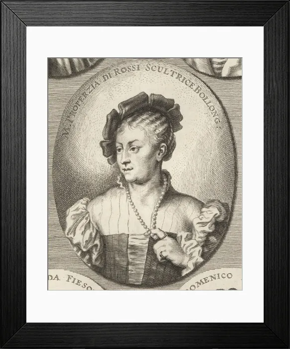 Framed Print : Properzia de Rossi, Italian sculptress, c.1490-1530 Framed Print : Properzia de Rossi, Italian sculptress, c.1490-1530