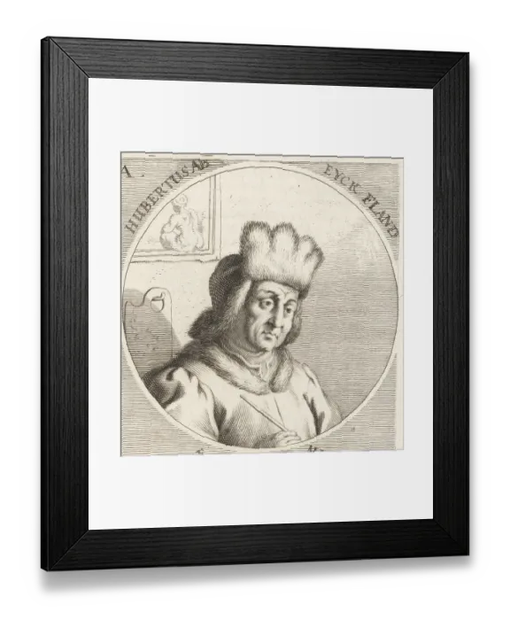 Framed Print : Hubert van Eyck, Early Netherlandish painter, c.1385-1426 Framed Print : Hubert van Eyck, Early Netherlandish painter, c.1385-1426