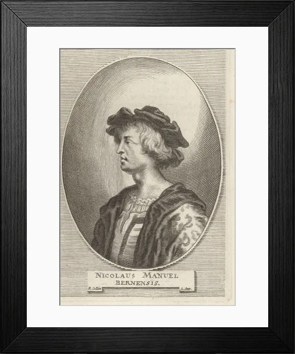 Framed Print : Niklaus Manuel, Swiss artist, c.1484-1530 Framed Print : Niklaus Manuel, Swiss artist, c.1484-1530