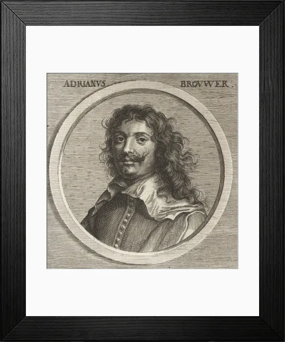Framed Print : Adriaen Brouwer, Flemish genre painter, c.1605-1638 Framed Print : Adriaen Brouwer, Flemish genre painter, c.1605-1638