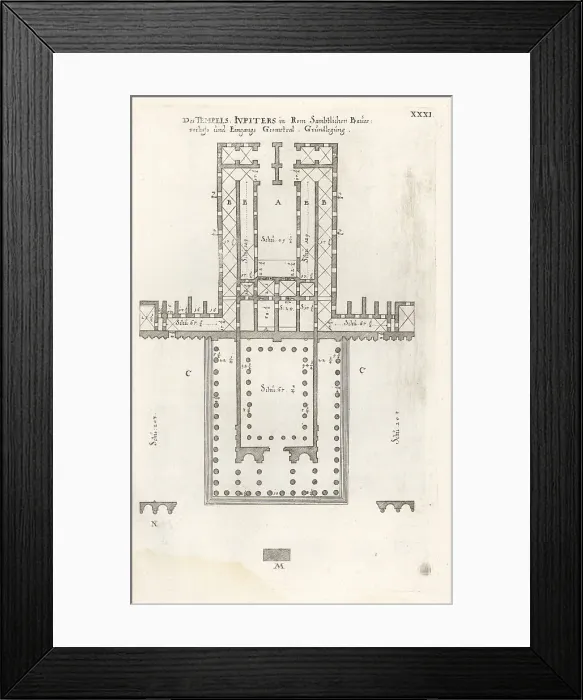 Framed Print : Floor plan of the Temple of Serapis, Jupiter's Temple, Rome Framed Print : Floor plan of the Temple of Serapis, Jupiter's Temple, Rome
