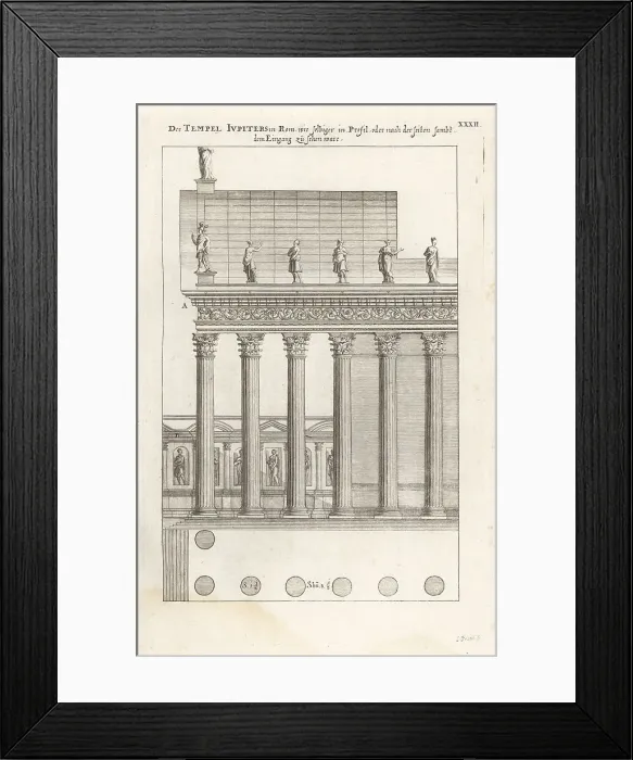 Framed Print : Elevation of the Temple of Serapis, Jupiter's Temple, Rome Framed Print : Elevation of the Temple of Serapis, Jupiter's Temple, Rome