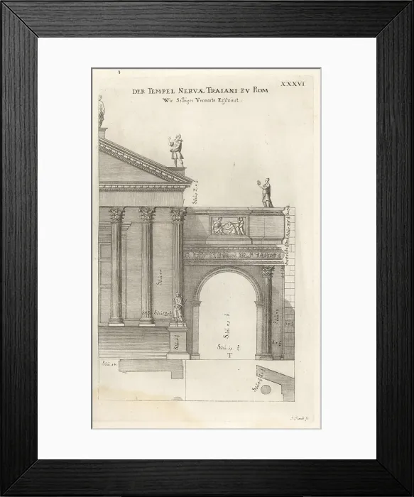 Framed Print : Half facade of the Temple of Minerva, Rome Framed Print : Half facade of the Temple of Minerva, Rome