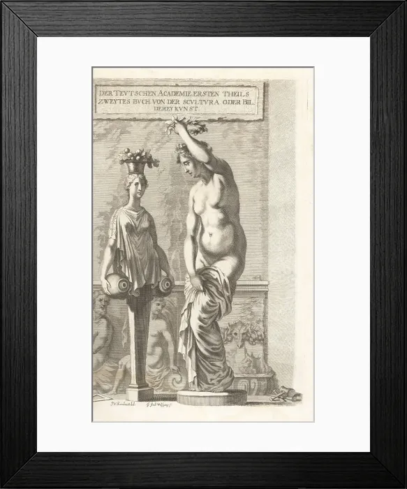 Framed Print : Allegorical frontispiece with personification of Sculpture Framed Print : Allegorical frontispiece with personification of Sculpture