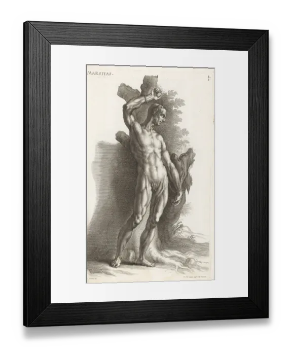 Framed Print : Marsyas tied to a tree to be flayed alive Framed Print : Marsyas tied to a tree to be flayed alive