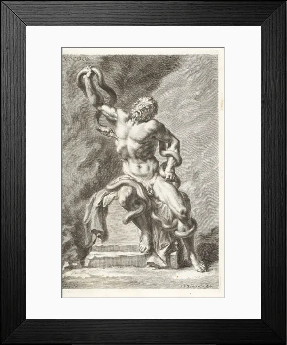 Framed Print : Trojan priest Laocoon battling serpents Framed Print : Trojan priest Laocoon battling serpents