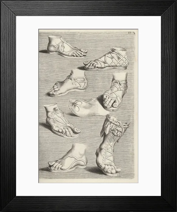 Framed Print : Roman sandals and footwear Framed Print : Roman sandals and footwear