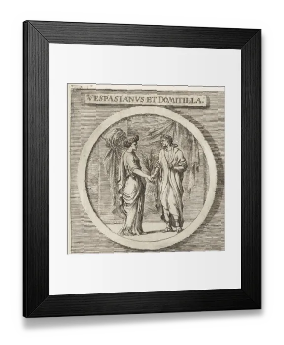 Framed Print : Roman Emperor Vespasian and his wife Flavia Domitilla Major Framed Print : Roman Emperor Vespasian and his wife Flavia Domitilla Major
