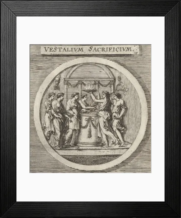 Framed Print : Virgins making a sacrifice to the Roman goddess Vesta Framed Print : Virgins making a sacrifice to the Roman goddess Vesta