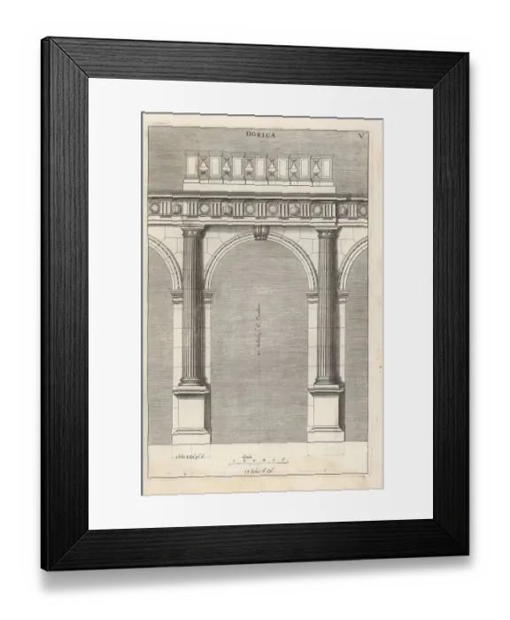 Framed Print : Portico with columns in the Doric order Framed Print : Portico with columns in the Doric order