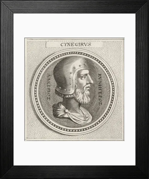 Framed Print : Cynaegirus, ancient Greek warrior, died at Marathon in 490 BC Framed Print : Cynaegirus, ancient Greek warrior, died at Marathon in 490 BC
