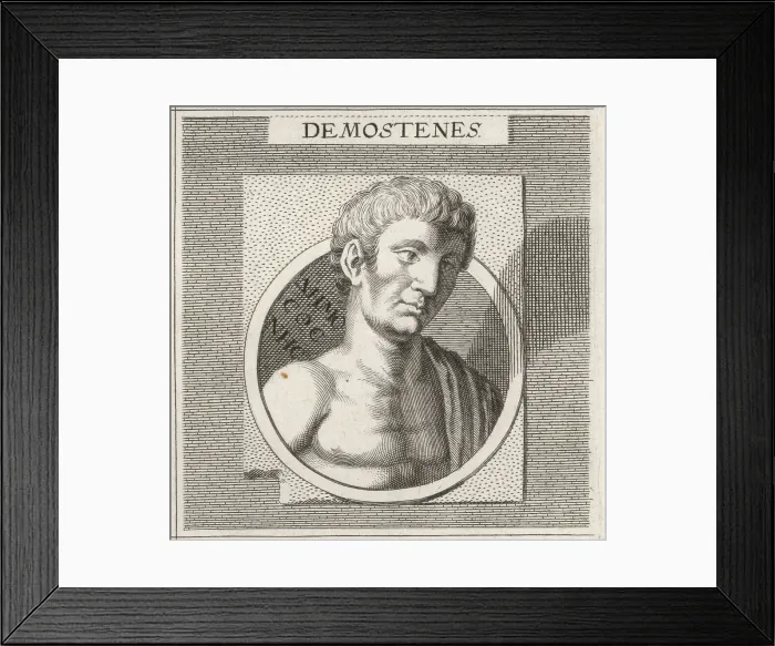 Framed Print : Demosthenes, Greek statesman and orator, 384-322 BC Framed Print : Demosthenes, Greek statesman and orator, 384-322 BC