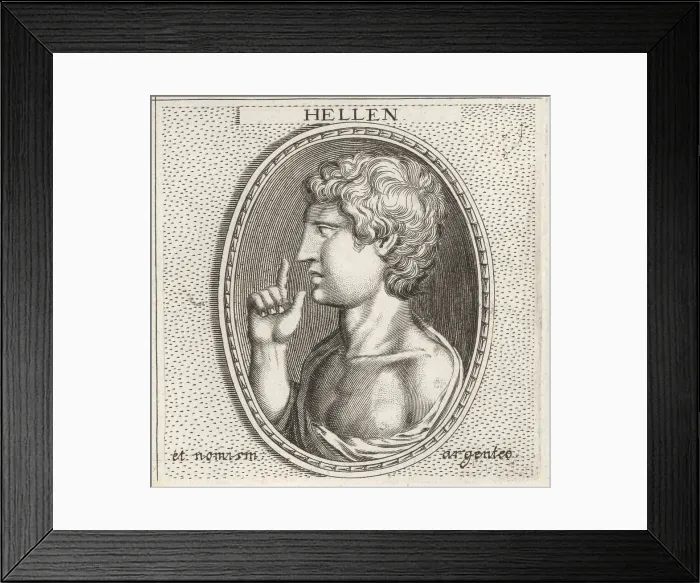 Framed Print : Hellen, progenitor of the Hellenes in Greek myth Framed Print : Hellen, progenitor of the Hellenes in Greek myth