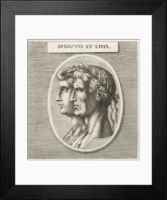 Framed Print : Roman Emperor Augustus and wife Livia Drusilla Framed Print : Roman Emperor Augustus and wife Livia Drusilla