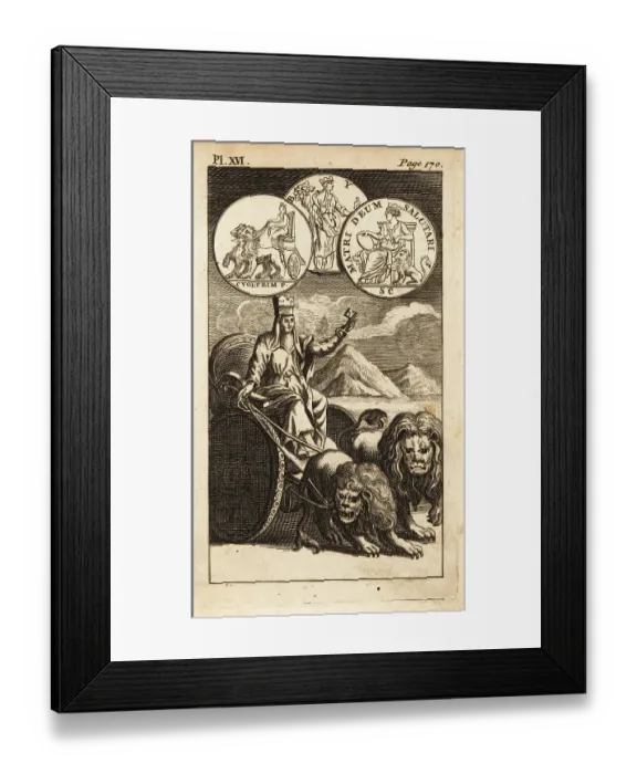 Framed Print : Cybele or Magna Mater, Roman mother goddess Framed Print : Cybele or Magna Mater, Roman mother goddess