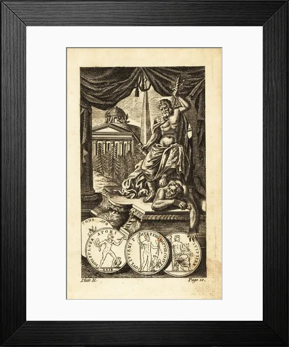 Framed Print : Jupiter or Jove, Roman god of the sky and thunder