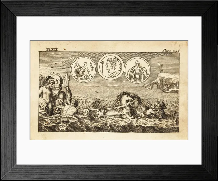 Framed Print : Neptune, Roman god of the seas Framed Print : Neptune, Roman god of the seas
