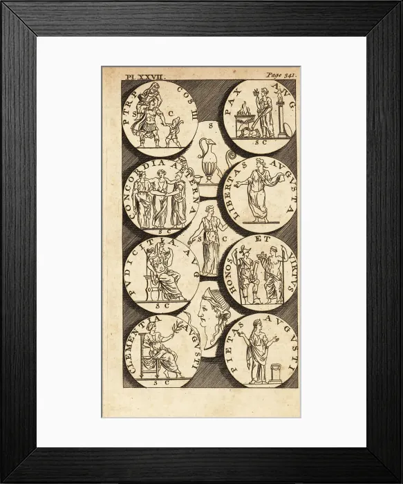 Framed Print : The Roman Virtues Framed Print : The Roman Virtues
