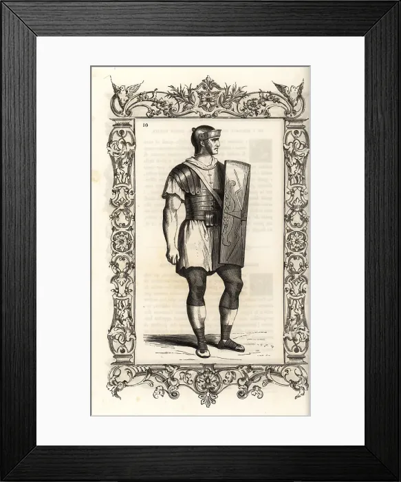Framed Print : Costume of an ancient Roman centurion Framed Print : Costume of an ancient Roman centurion