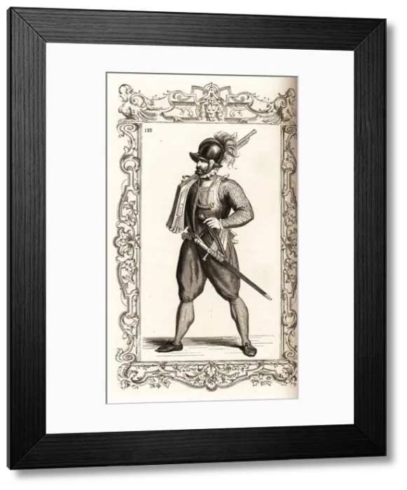 Framed Print : 16th century Italian infantryman Framed Print : 16th century Italian infantryman