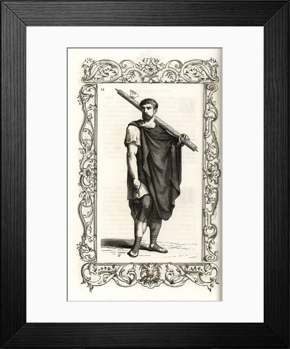 Framed Print : Costume of a Roman lictor Framed Print : Costume of a Roman lictor