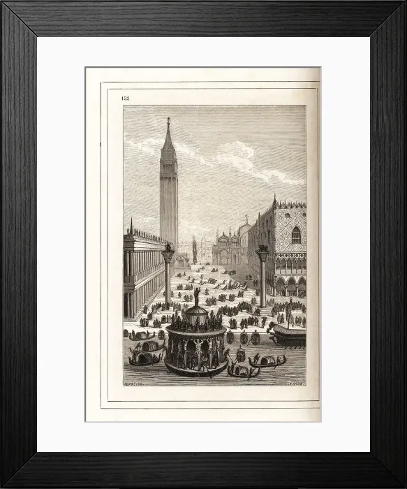 Framed Print : View of the Piazza San Marco, Venice, 16th century Framed Print : View of the Piazza San Marco, Venice, 16th century
