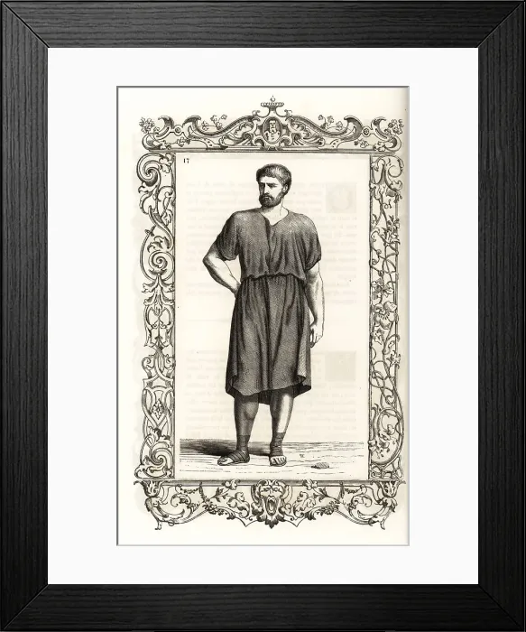 Framed Print : Costume of an ancient Roman plebeian man Framed Print : Costume of an ancient Roman plebeian man