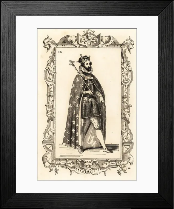 Framed Print : Costume of the Most Christian King of France, 16th century Framed Print : Costume of the Most Christian King of France, 16th century