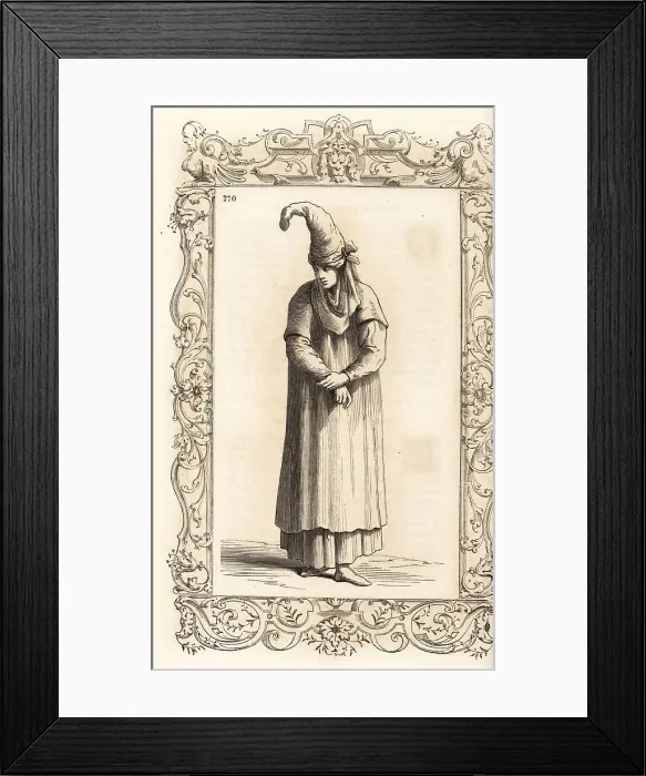 Framed Print : Costume of a woman of Biscay, Basque Country, Spain, 16th centur Framed Print : Costume of a woman of Biscay, Basque Country, Spain, 16th centur
