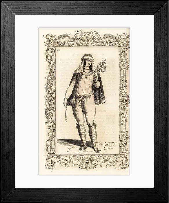 Framed Print : Woman of the Island of Grenada, 16th century Framed Print : Woman of the Island of Grenada, 16th century