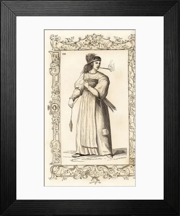 Framed Print : Woman of Scandinavia, 16th century Framed Print : Woman of Scandinavia, 16th century