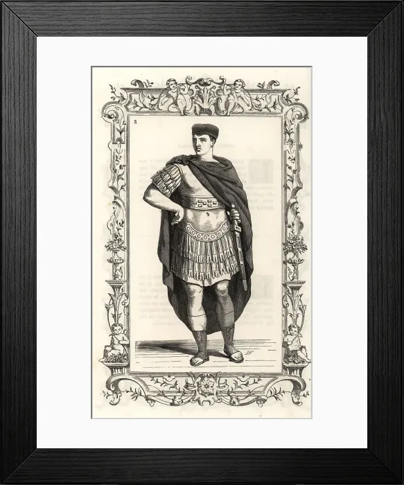 Framed Print : Costume of ancient Roman and Trojan men Framed Print : Costume of ancient Roman and Trojan men