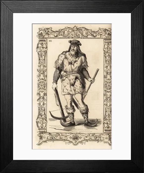 Framed Print : Costume of a man of Bjarmaland (now Arkhangelsk Oblast, Russia) Framed Print : Costume of a man of Bjarmaland (now Arkhangelsk Oblast, Russia)