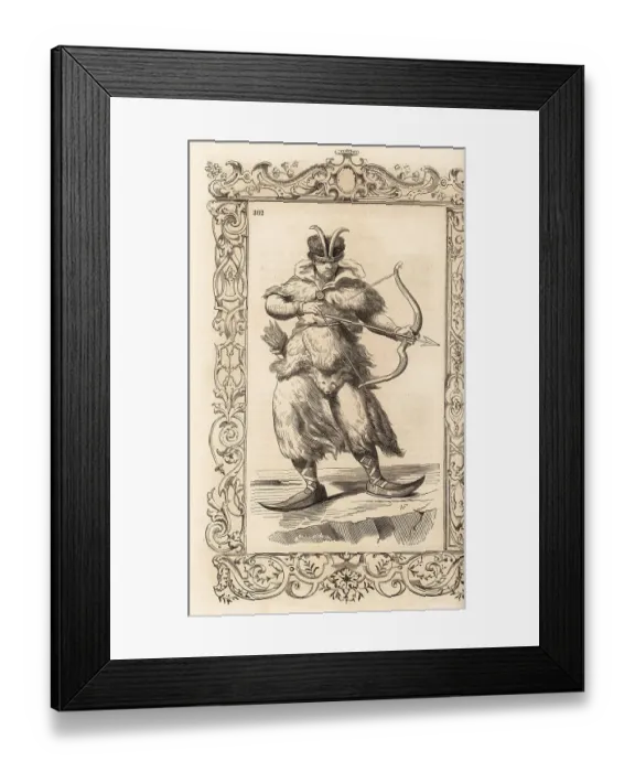 Framed Print : Costume of a woman hunter of Bjarmaland (now Arkhangelsk Oblast) Framed Print : Costume of a woman hunter of Bjarmaland (now Arkhangelsk Oblast)