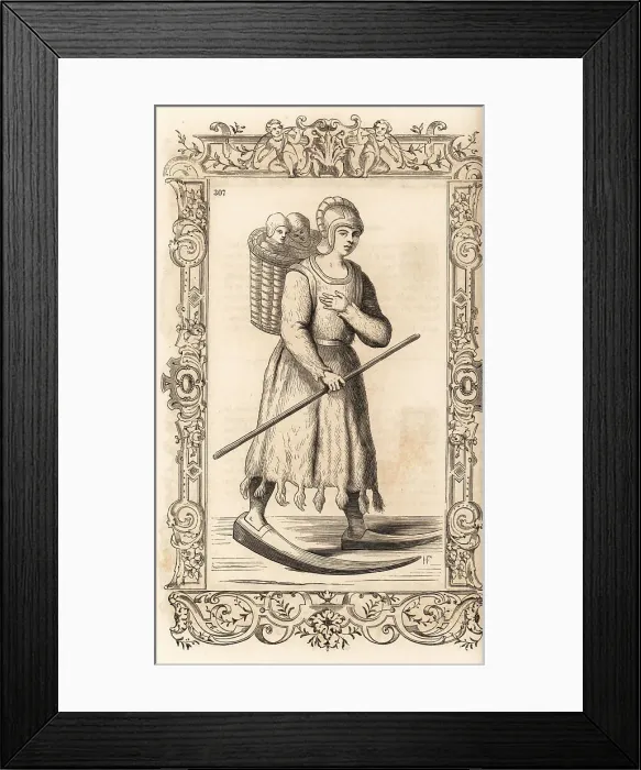 Framed Print : Christian woman of the North (now Finland), 16th century Framed Print : Christian woman of the North (now Finland), 16th century