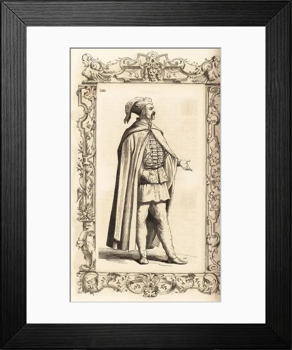 Framed Print : Costume of a Turkish pirate, Ottoman Empire, 16th century Framed Print : Costume of a Turkish pirate, Ottoman Empire, 16th century