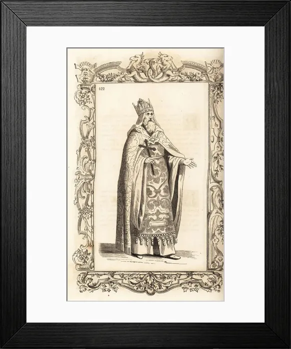 Framed Print : Costume of legendary Christian patriarch Prester John Framed Print : Costume of legendary Christian patriarch Prester John