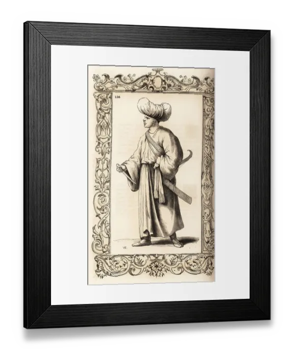 Framed Print : Costume of a Moor of quality, 16th century Framed Print : Costume of a Moor of quality, 16th century