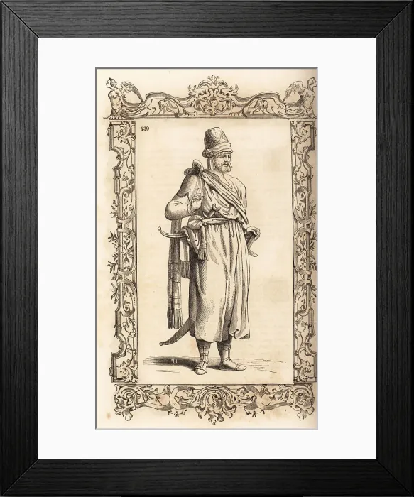 Framed Print : Costume of a man of the Kingdom of Tlemcen (Algeria), 16th centu Framed Print : Costume of a man of the Kingdom of Tlemcen (Algeria), 16th centu