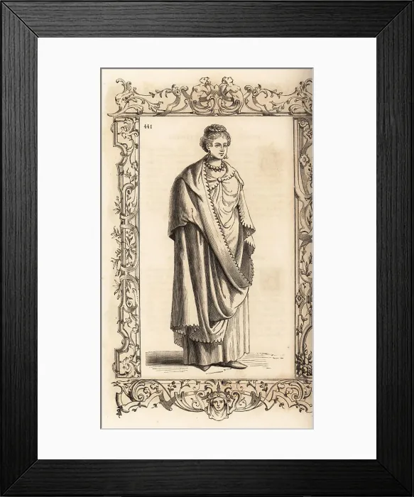 Framed Print : Costume of a lower-class African woman, 16th century Framed Print : Costume of a lower-class African woman, 16th century