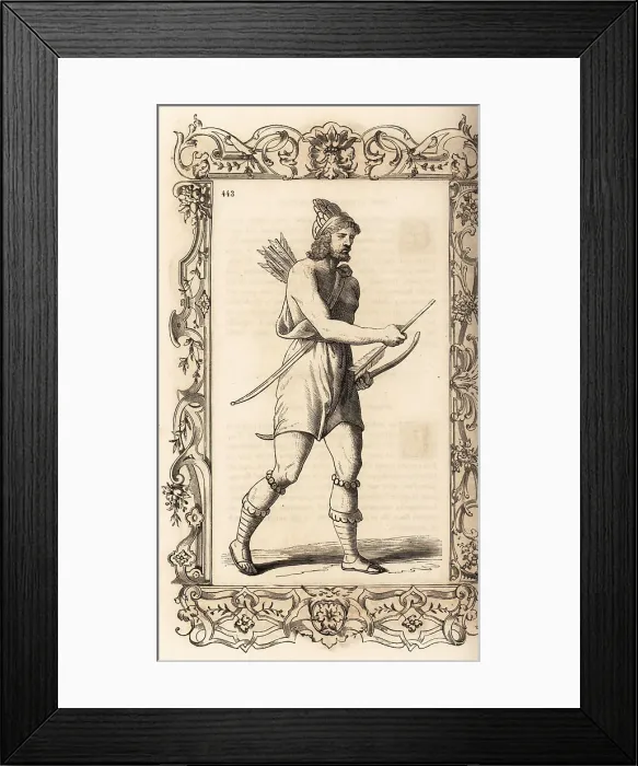 Framed Print : Costume of an African man, 16th century Framed Print : Costume of an African man, 16th century