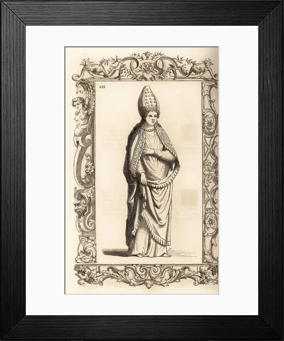 Framed Print : Costume of an ancient noblewoman of Caramania, Ottoman Empire Framed Print : Costume of an ancient noblewoman of Caramania, Ottoman Empire