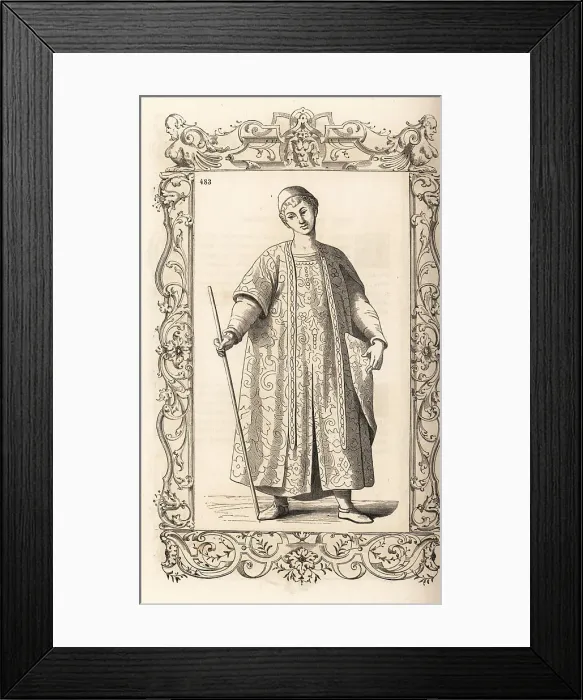 Framed Print : Young man of Japan, 16th century Framed Print : Young man of Japan, 16th century