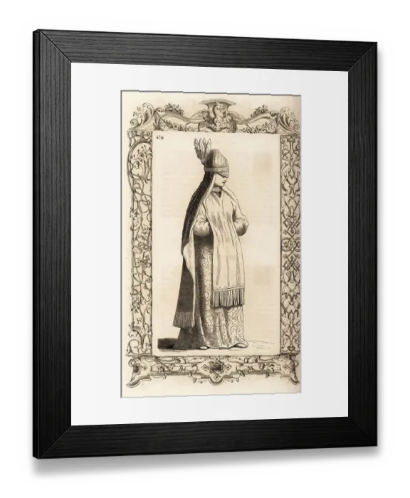 Framed Print : Costume of a woman of Tripoli, 16th century Framed Print : Costume of a woman of Tripoli, 16th century