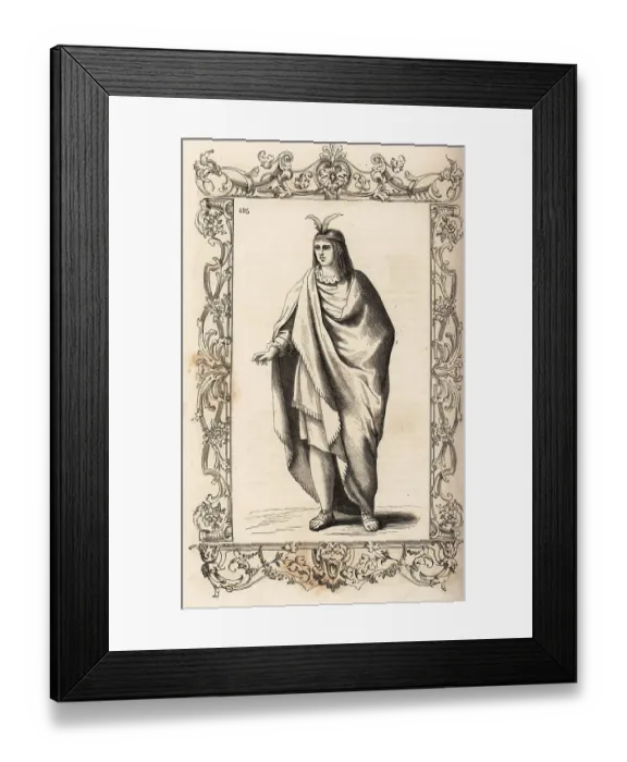 Framed Print : Native American nobleman from Cusco, Peru, 16th century Framed Print : Native American nobleman from Cusco, Peru, 16th century