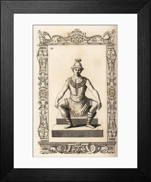 Framed Print : Wooden carved idol Kivvasa found in a charnel house in Secoton Framed Print : Wooden carved idol Kivvasa found in a charnel house in Secoton