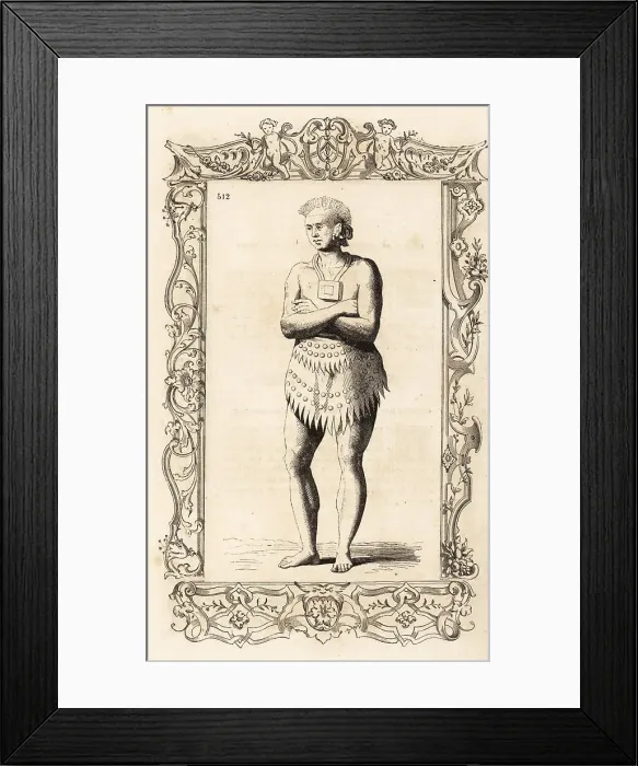 Framed Print : Pamlico chief or elder of Roanoke, North Carolina Framed Print : Pamlico chief or elder of Roanoke, North Carolina