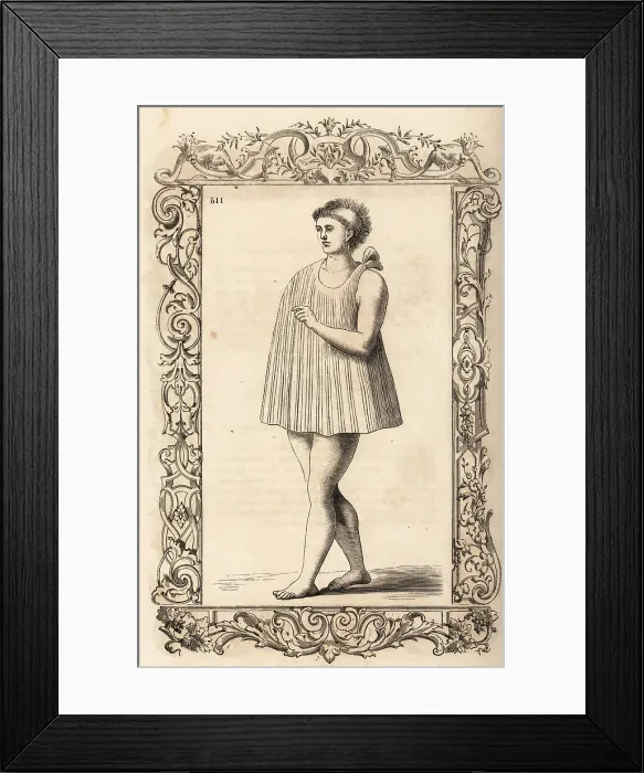 Framed Print : Religious man or shaman of the Algonquin town of Secota Framed Print : Religious man or shaman of the Algonquin town of Secota