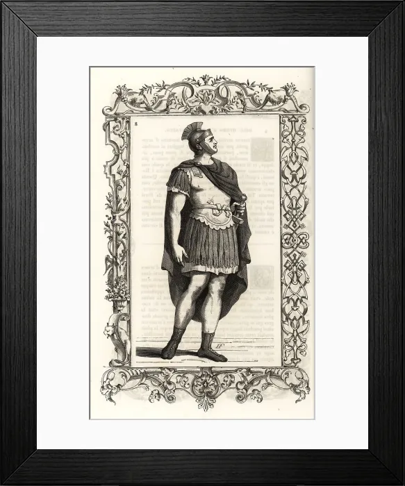 Framed Print : Costume of an ancient Roman infantryman Framed Print : Costume of an ancient Roman infantryman