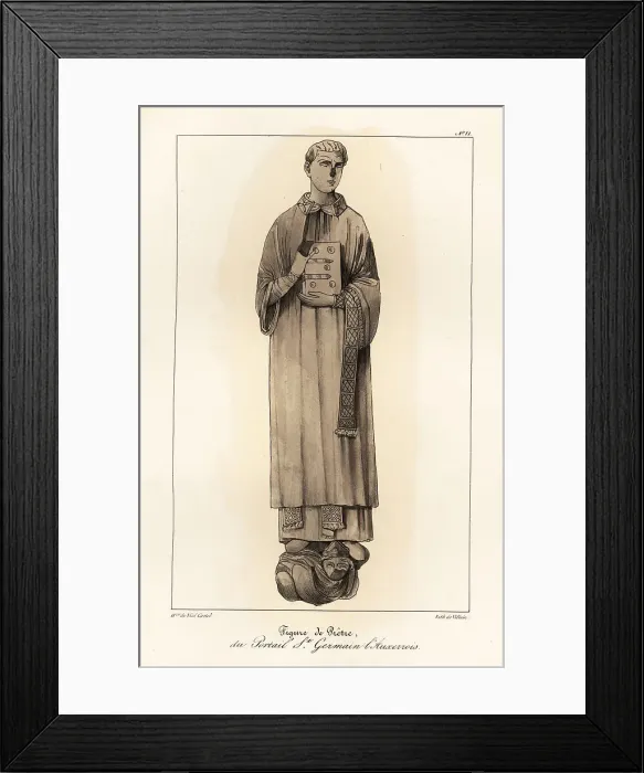 Framed Print : Figure of a priest in ecclesiastical robes with Bible, 5th centu Framed Print : Figure of a priest in ecclesiastical robes with Bible, 5th centu
